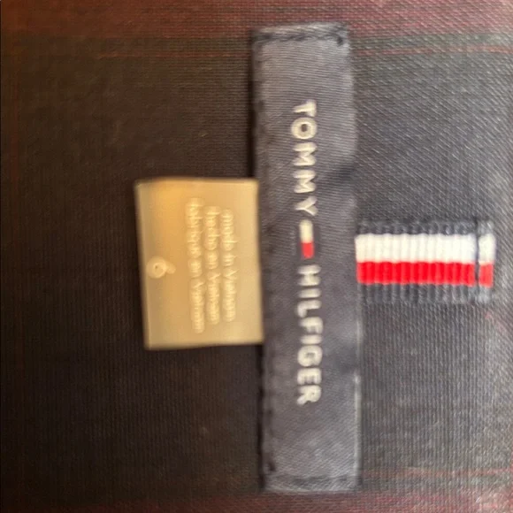 Tommy Hilfiger Women's Navy and Burgundy Plaid Blazer - Picture 6 of 6